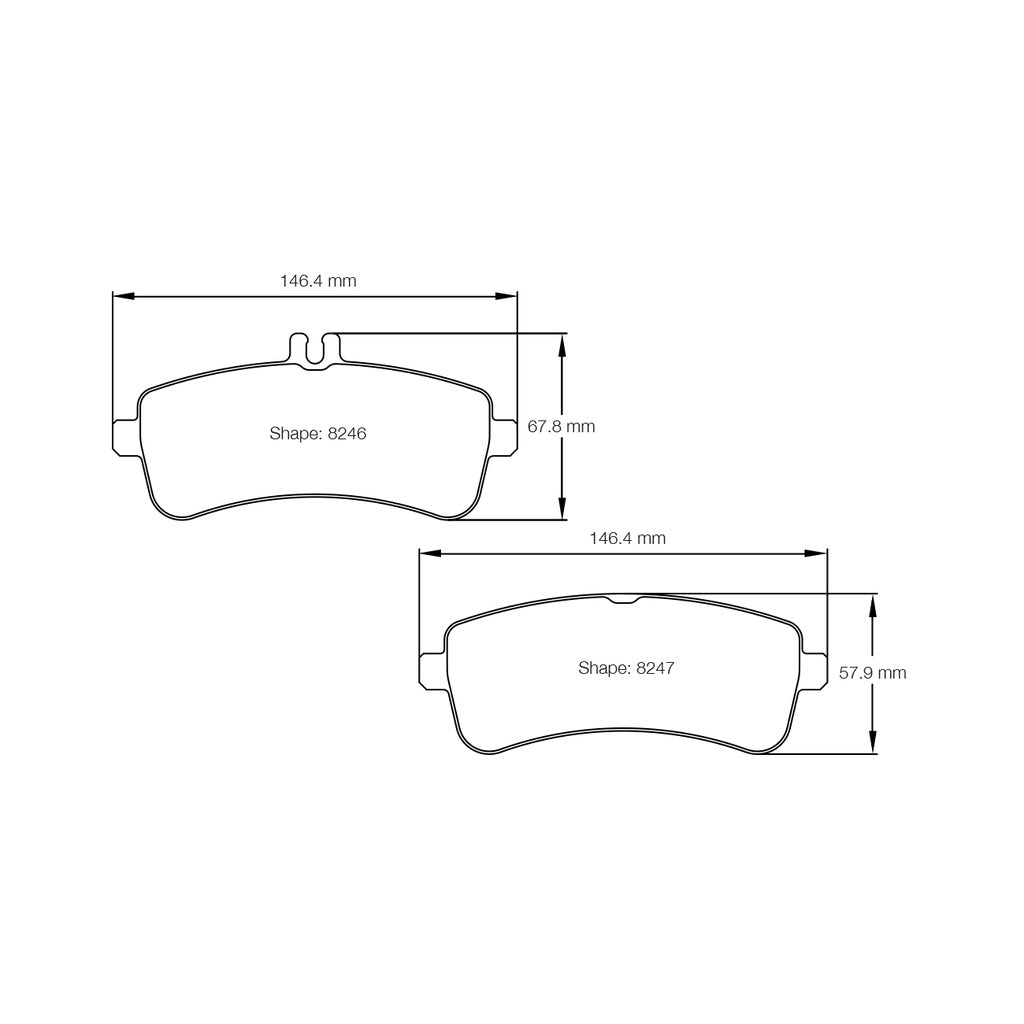PAGID 8246-RSL29 Задні гальмівні колодки для MERCEDES-Benz AMG GT / GT-R / C63 (W205) Iron Brakes Photo-1