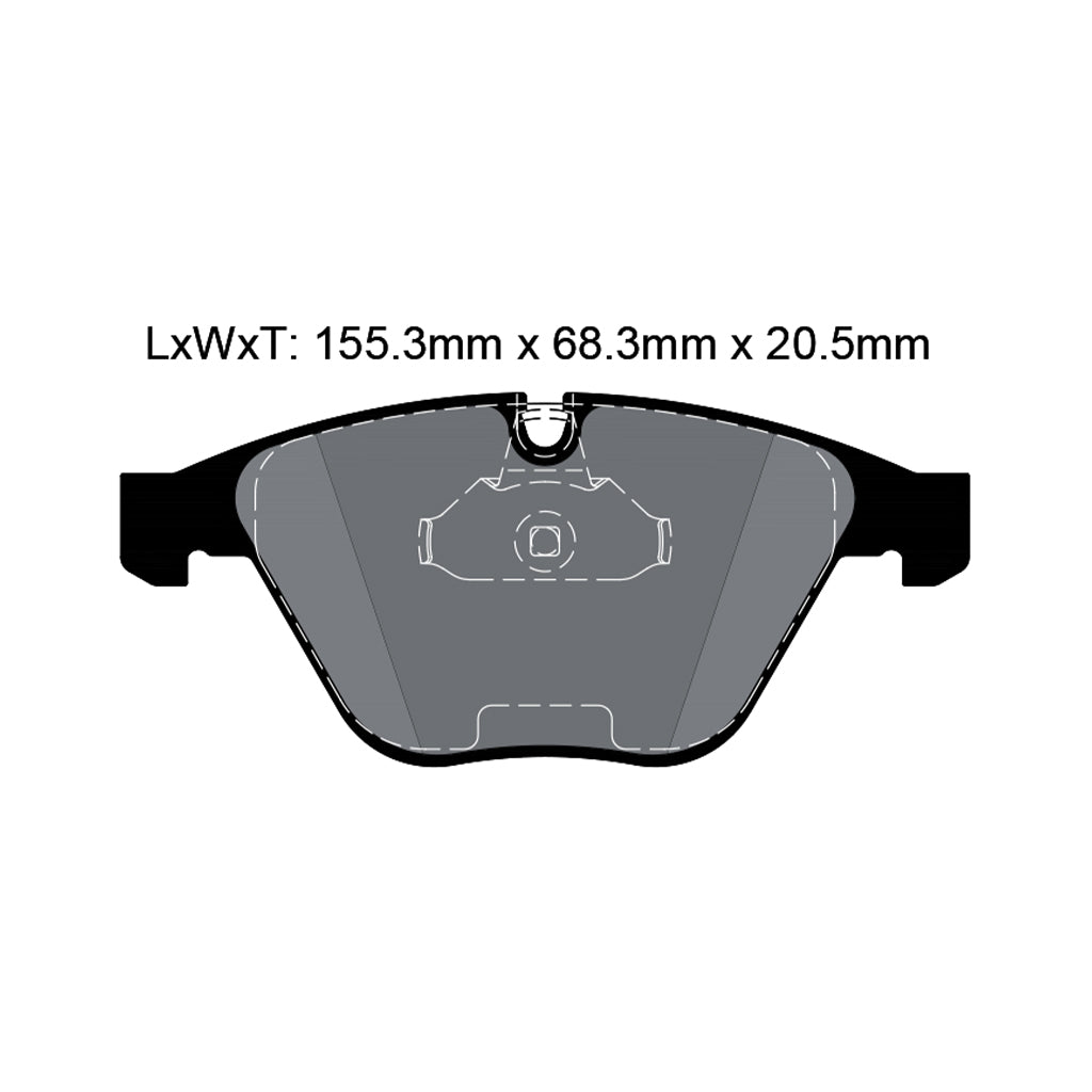 PAGID T8023SP2001 Гальмівні колодки передні STREET+ для BMW 1M Coupe (E82) / M3 (E90/E92) / 5 Series (E60) Photo-1