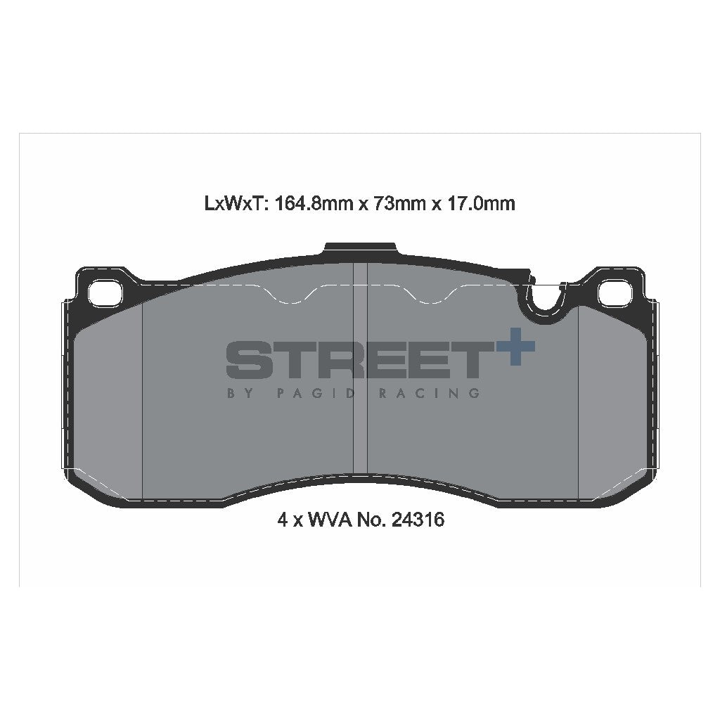 PAGID T8068SP2001 Передні гальмівні колодки для BMW 1 Series (E81 / E82 / E87 / E88) / 3 Series (E90 / E91 / E92 / E93) / Mini (R56) (STREET+) Photo-1