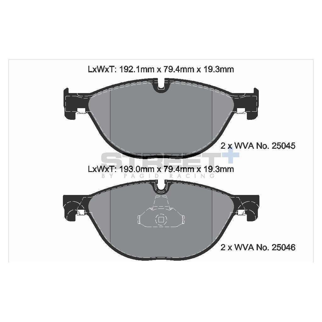 PAGID T8106SP2001 Гальмівні колодки передні STREET+ для BMW 5 (F07, F1x) / BMW 6 (F12, F13) / BMW 7 (F0x) Photo-1