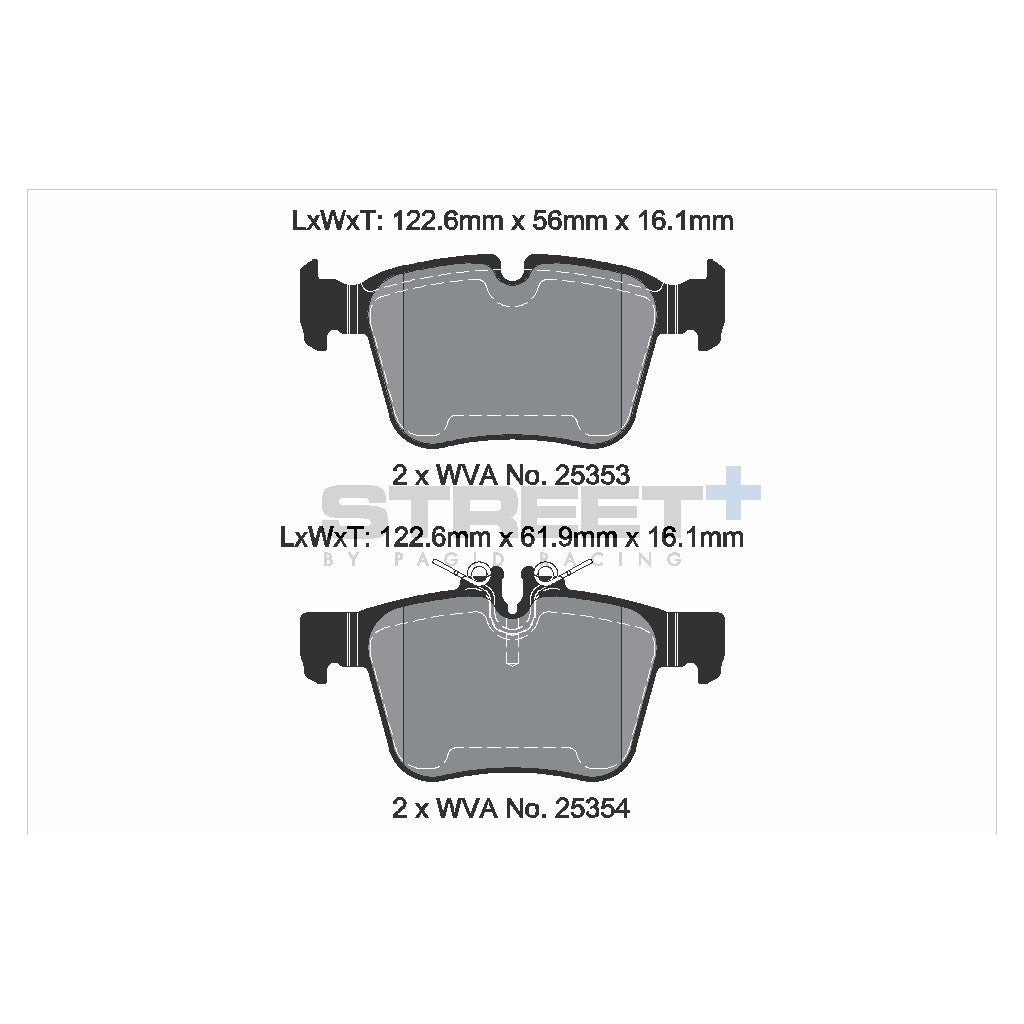 PAGID T8118SP2001 Задні гальмівні колодки STREET+ для MERCEDES-BENZ C-CLASS (W205) / C-CLASS Coupe (C205) / GLC Coupe (C253) Photo-1