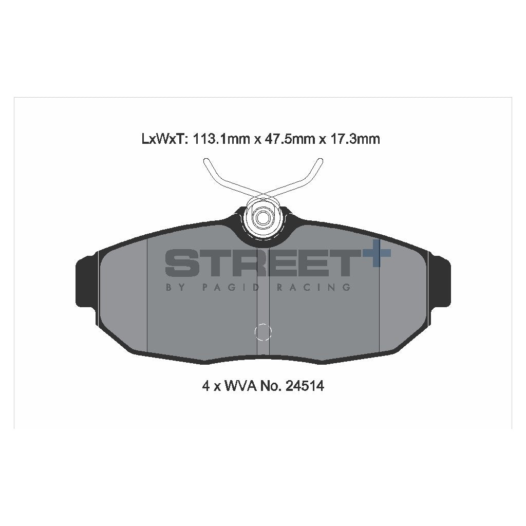 PAGID T8140SP2001 Задні гальмівні колодки STREET+ для FORD Mustang Coupe 1993-2004 Photo-1
