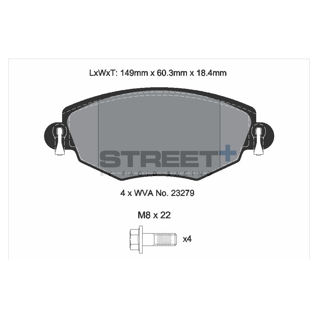 PAGID T8167SP2001 Передні гальмівні колодки STREET+ для JAGUAR X-TYPE I (X400) / FORD Mondeo (BWY/B4Y/B5Y) Photo-1