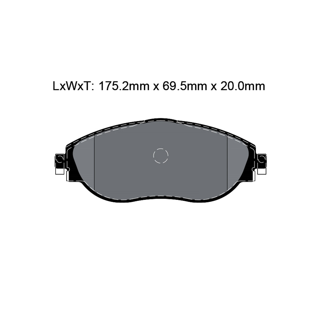 PAGID T8192SP2001 Передні гальмівні колодки STREET+ для VW Golf GTI (5G) 2013-2019 Photo-1