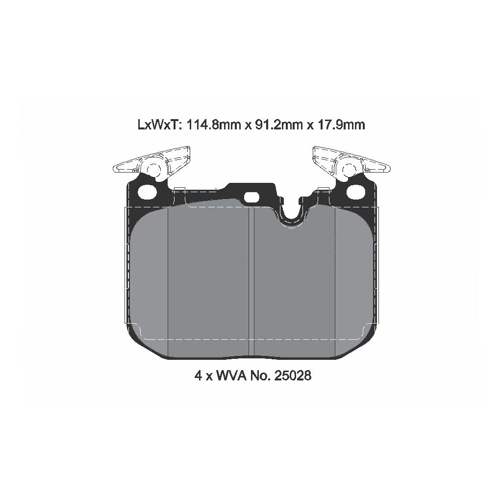 PAGID T8194SP2001 Передні гальмівні колодки для BMW M2 (F87) / M3 (F80) / M4 (F82/F83) (STREET+) Photo-1