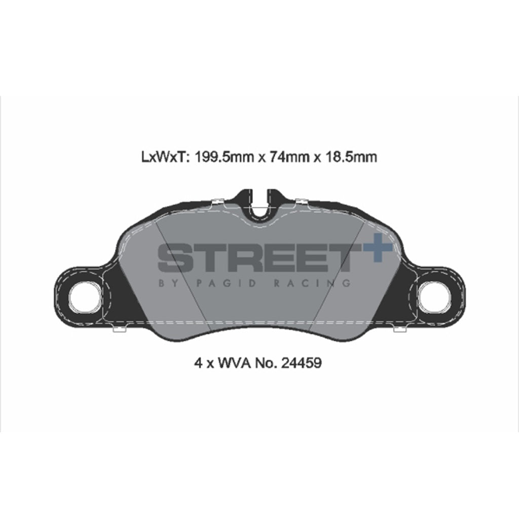 PAGID T8225SP2001 Передні гальмівні колодки STREET+ для PORSCHE Cayman GTS (981) / 911 Carrera 4 (991) Photo-1