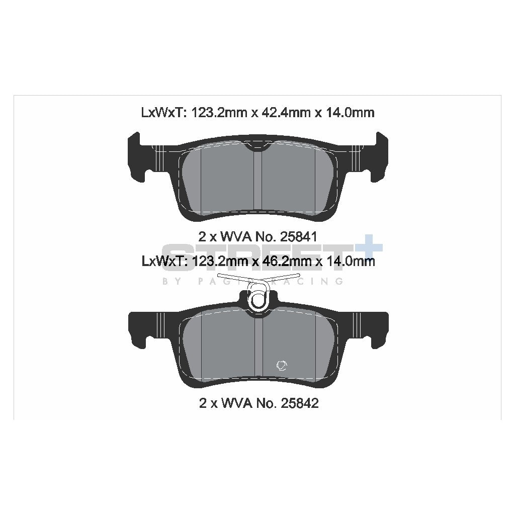 PAGID T8235SP2001 Задні гальмівні колодки STREET+ для FORD Fiesta VII 2017-2020 Photo-1