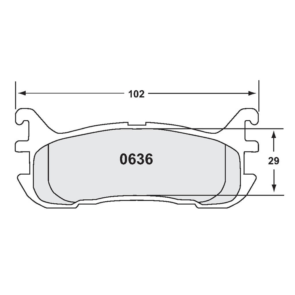 PFC 0636.68.13.64 Задні гальмівні колодки для MAZDA MX-5 (NA / NB) (68 Compound, 13 mm) Photo-0