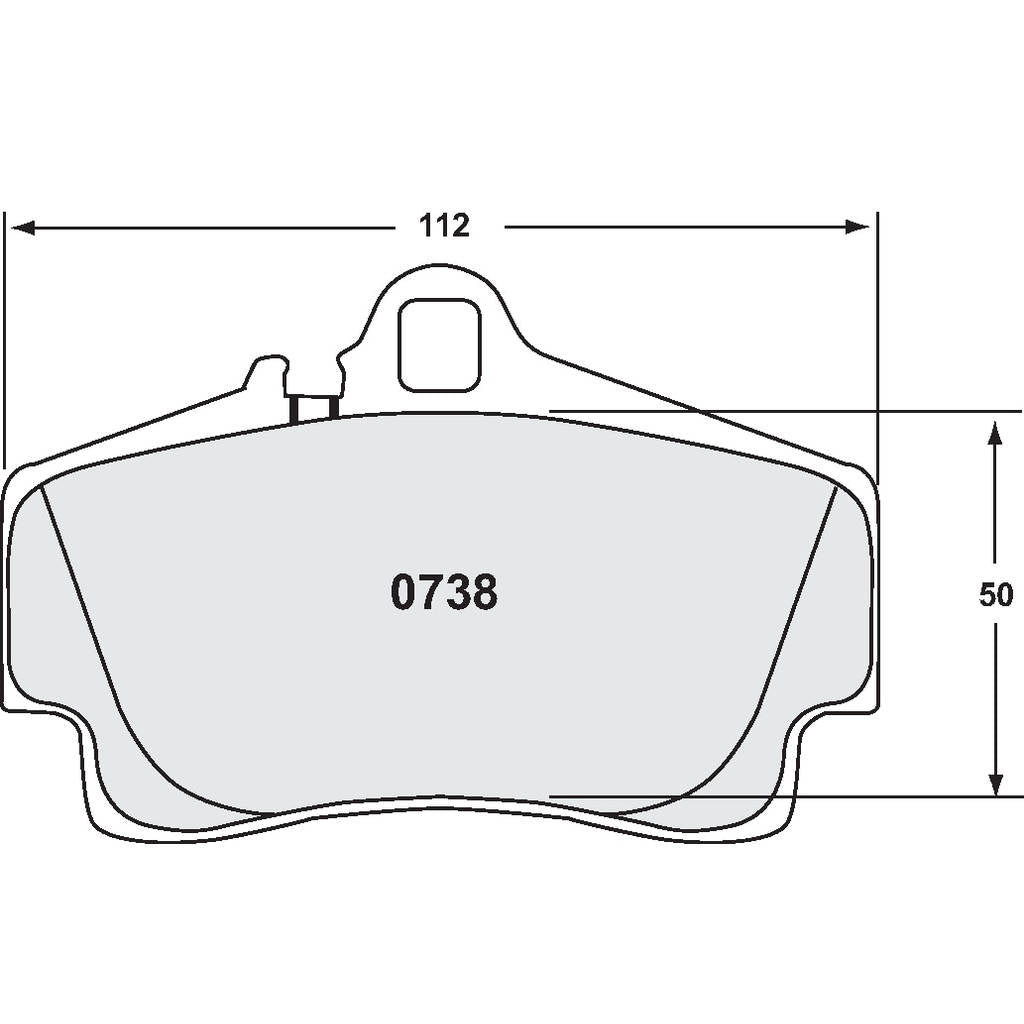 PFC 0738.68.15.64 Задні гальмівні колодки для PORSCHE 911 Carrera / Carrera 4 / GT3 / GT3RS (996) / Cayman S (981) (68 Compound, 17 mm) Photo-0