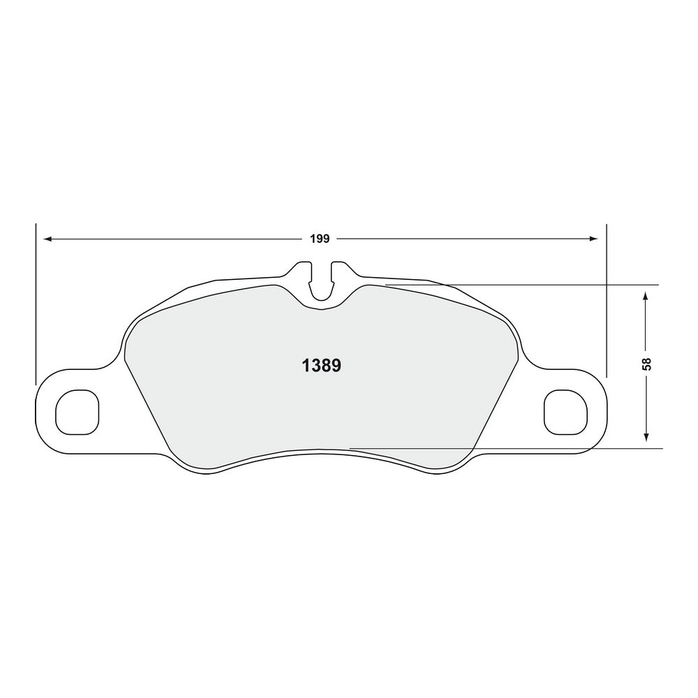 PFC 1389.08.08.17.44 Передні гальмівні колодки RACE 08 CMPD 17 мм для PORSCHE 718/981 Boxster GTS 3.4/981c GTS Photo-1