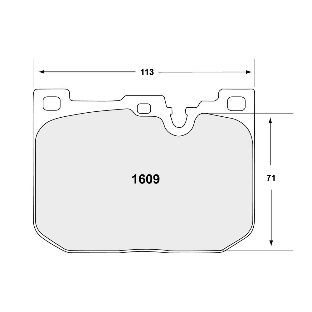 PFC 1609.331.17.44 Передні гальмівні колодки для BMW M2 (F87) / M3 (F80) / M4 (F82 / F83) Синій супорт Brembo (331 компаунд, 17 мм) Photo-1