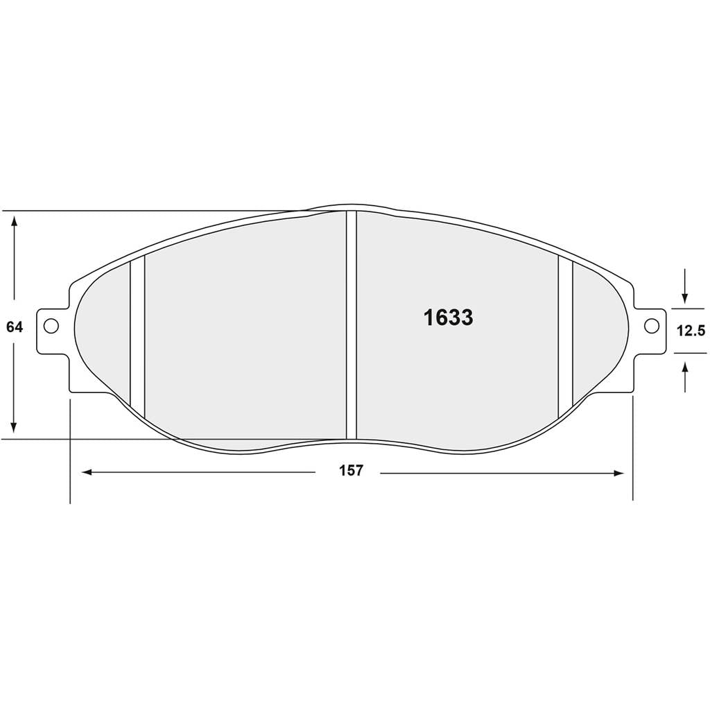 PFC 1633.68.19.64 Передні гальмівні колодки для VW Golf Clubsport / Golf GTI / Golf R (Mk7) (68 Compound, 22 mm) Photo-0