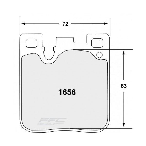 PFC 1656.332.16.44 Задні гальмівні колодки для BMW M3 (F80) / M4 (F82 / F83) / M2 (F87) Супорт Brembo (332 компаунд, 16 мм) Photo-1