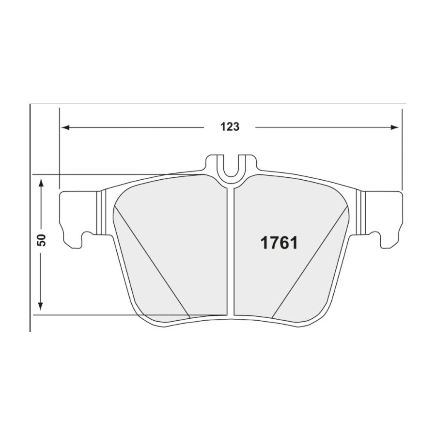 PFC 1761.332.00.44 Задні гальмівні колодки для VW Golf GTI / Golf Clubsport / Golf R 4Motion (Mk7) (332 компаунд) Photo-1