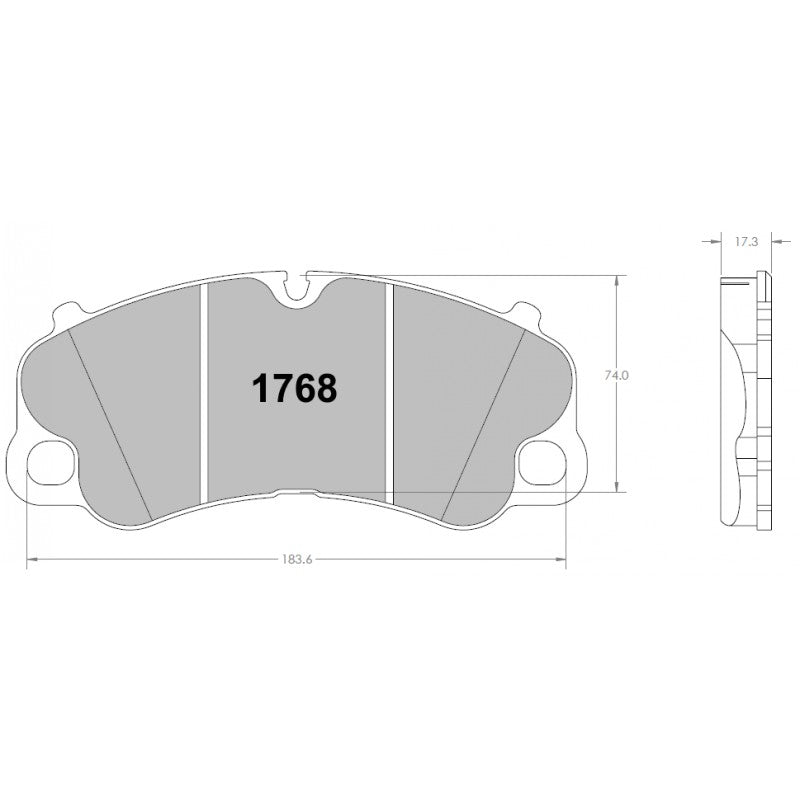 PFC 1768.331.17.44 Передні гальмівні колодки для PORSCHE 991 GT3, 992 GT3, 992 S/4S, Cayman GT4 Photo-0