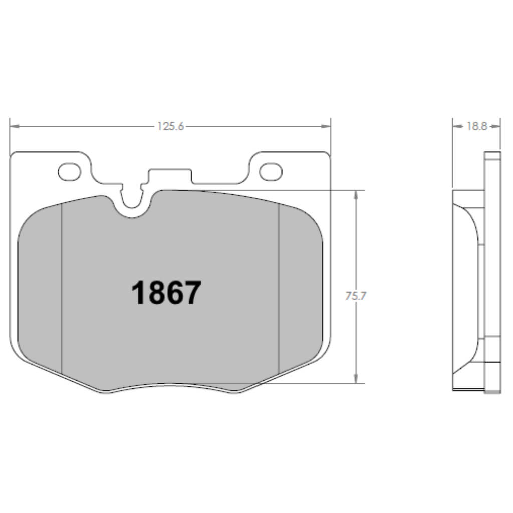 PFC 1867.11.19.44 Передні гальмівні колодки для TOYOTA GR Supra (Mk 5) / BMW G-series (11 компаунд, 19 мм) Photo-1
