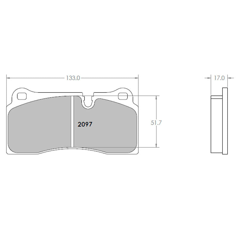 PFC 2097.332.17.44 Задні гальмівні колодки RACE для BMW M2 Competition (F87) / M3 (F80) / M4 (F82) incl Ceramic Brakes (332 компаунд, 17 мм) Photo-1
