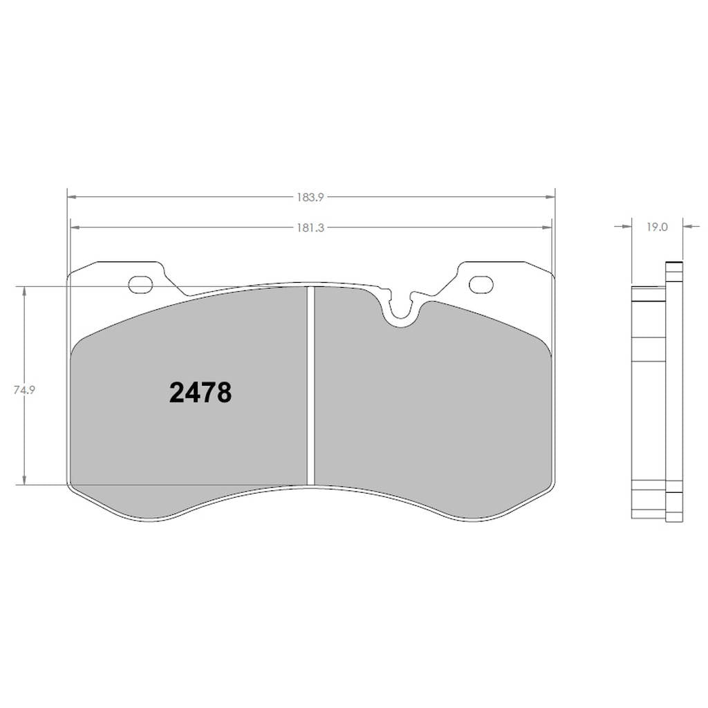 PFC 2478.68.19.64 Передні гальмівні колодки для BMW M2 (G87) / M3 (G80) / M4 (G82) (68 Compound, 17 mm) Photo-0