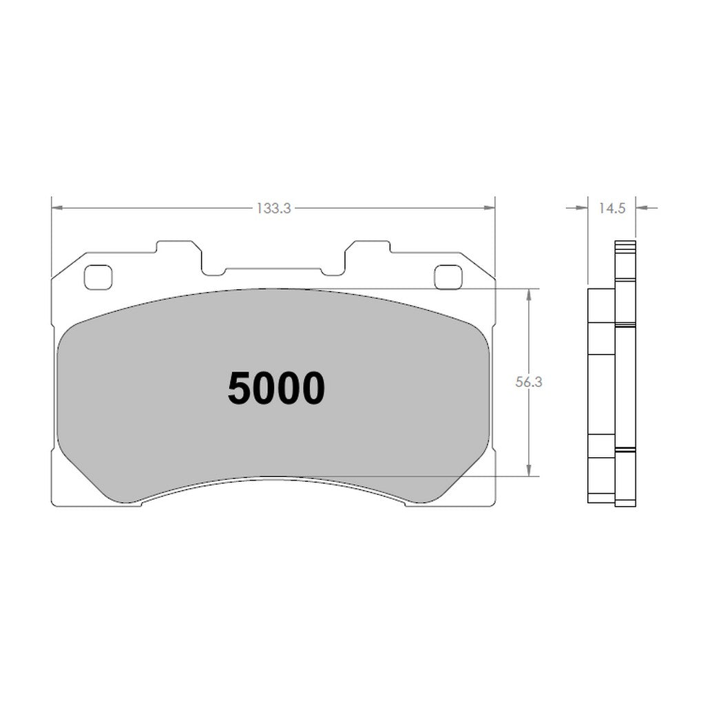 PFC 5000.68.15.64 Передні гальмівні колодки для TOYOTA GR Yaris (GXPA16) / GR Corolla (GZEA14) (68 Compound, 15 mm) Photo-1