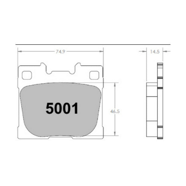 PFC 5001.332.15.44 Задні гальмівні колодки RACE 332 CMPD 15 мм для TOYOTA GR Yaris (GXPA16) Photo-1