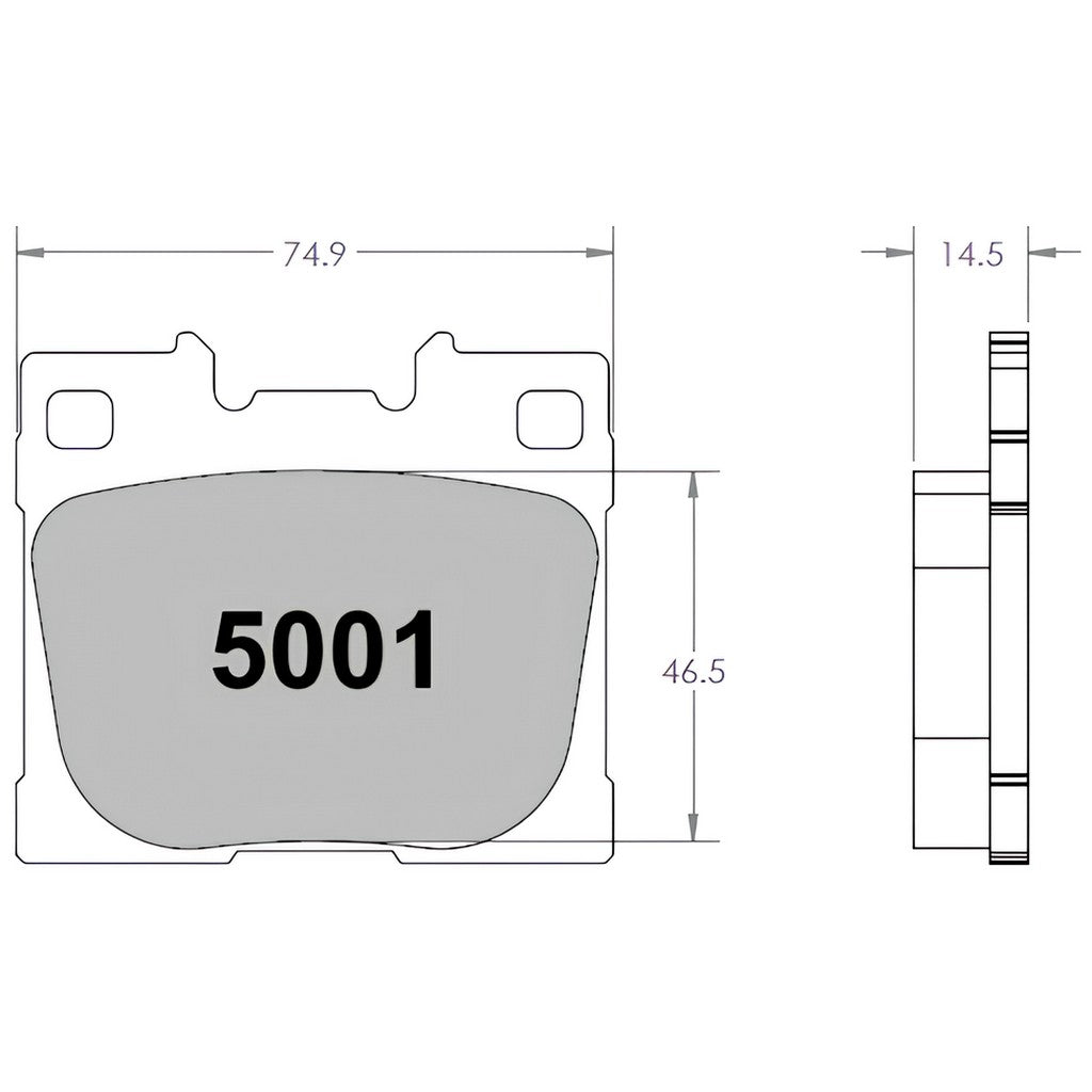 PFC 5001.68.15.64 Задні гальмівні колодки для TOYOTA GR Yaris (GXPA16) / GR Corolla (GZEA14) (68 Compound, 15 mm) Photo-1