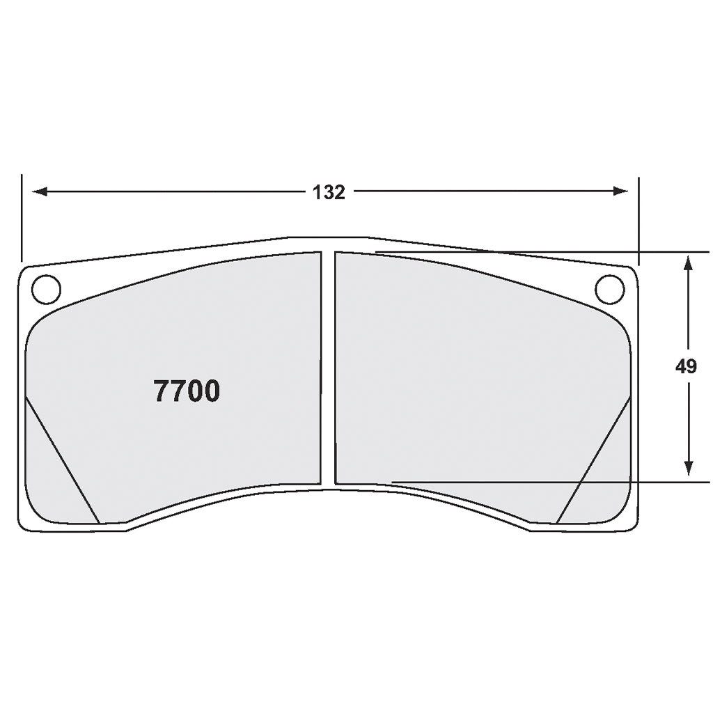 PFC 7700.19.26.44 Задні гальмівні колодки 19 CMPD 26 мм для PORSCHE 911 GT3 Cup (992) / GT3R (991 / 992) Photo-1