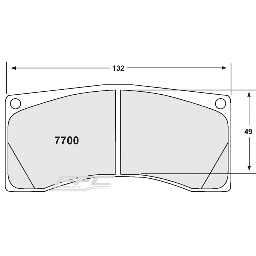 PFC 7790.39.25.44 Передні гальмівні колодки для супортів AP Racing CP9668 / CP9660 / CP3558 / CP3905 (кампаунд 39, товщина 25 мм) Photo-0