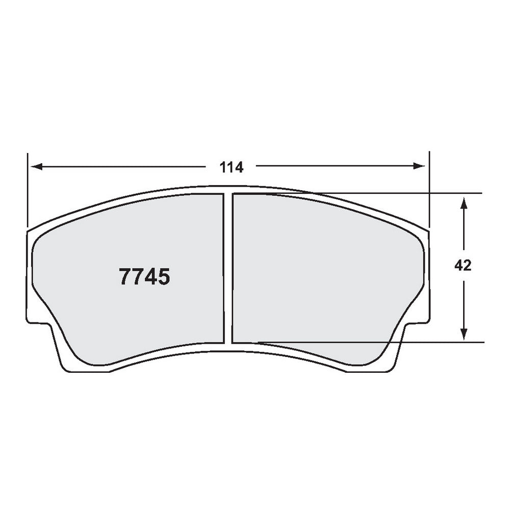 PFC 7745.11.16.44 Задні гальмівні колодки RACE 11 CMPD 16 мм для SUBARU Impreza STi Photo-1