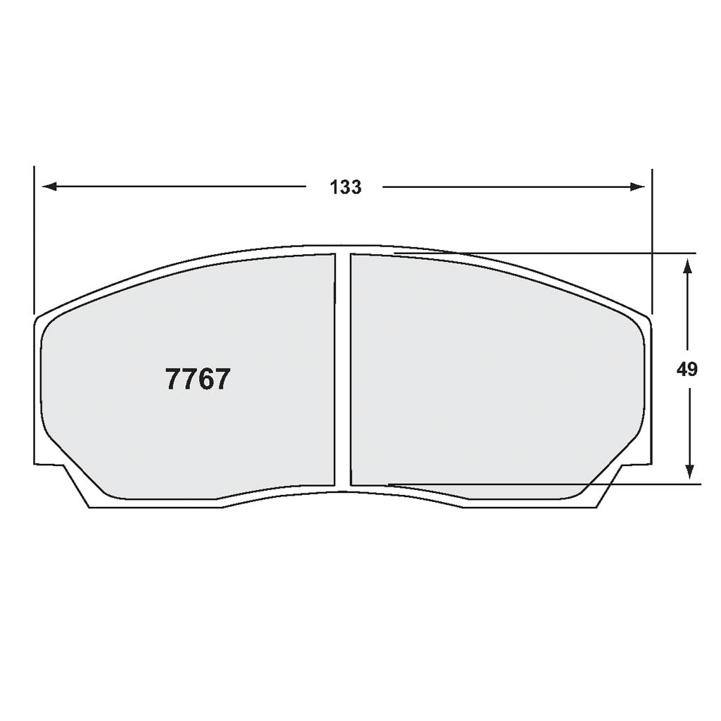 PFC 7767.01.17.44 Гальмівні колодки для супорта AP Racing CP3307 / CP3720 (01 компаунд, 17 мм) Photo-1