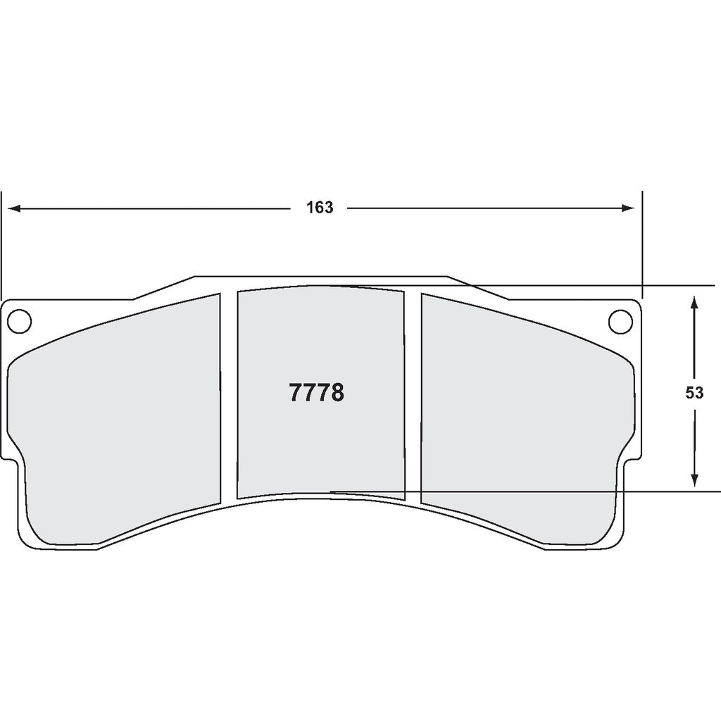 PFC 7778.11.25.44 Передні гальмівні колодки RACE для супортів AP Racing CP6230 / Brembo B55 Family / BMW Z4 GT3 (11 компаунд, 25 мм) Photo-0