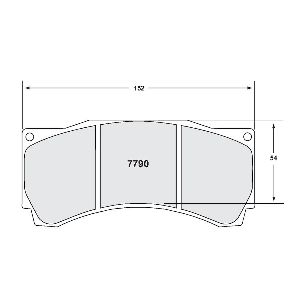 PFC 7790.331.25.44 Передні гальмівні колодки для супортів AP Racing CP9668 / CP9660 / CP3558 / CP3905 (кампаунд 331, товщина 25 мм) Photo-1
