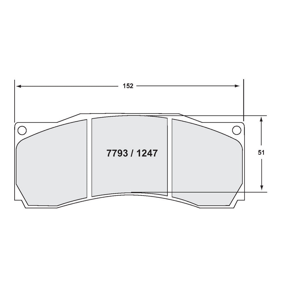 PFC 7793.11.17.44 Гальмівні колодки для супорта AP Racing CP5555 / CP3894 / JBT CB6P / STOPTECH ST60 (11 компаунд, 17 мм) Photo-1