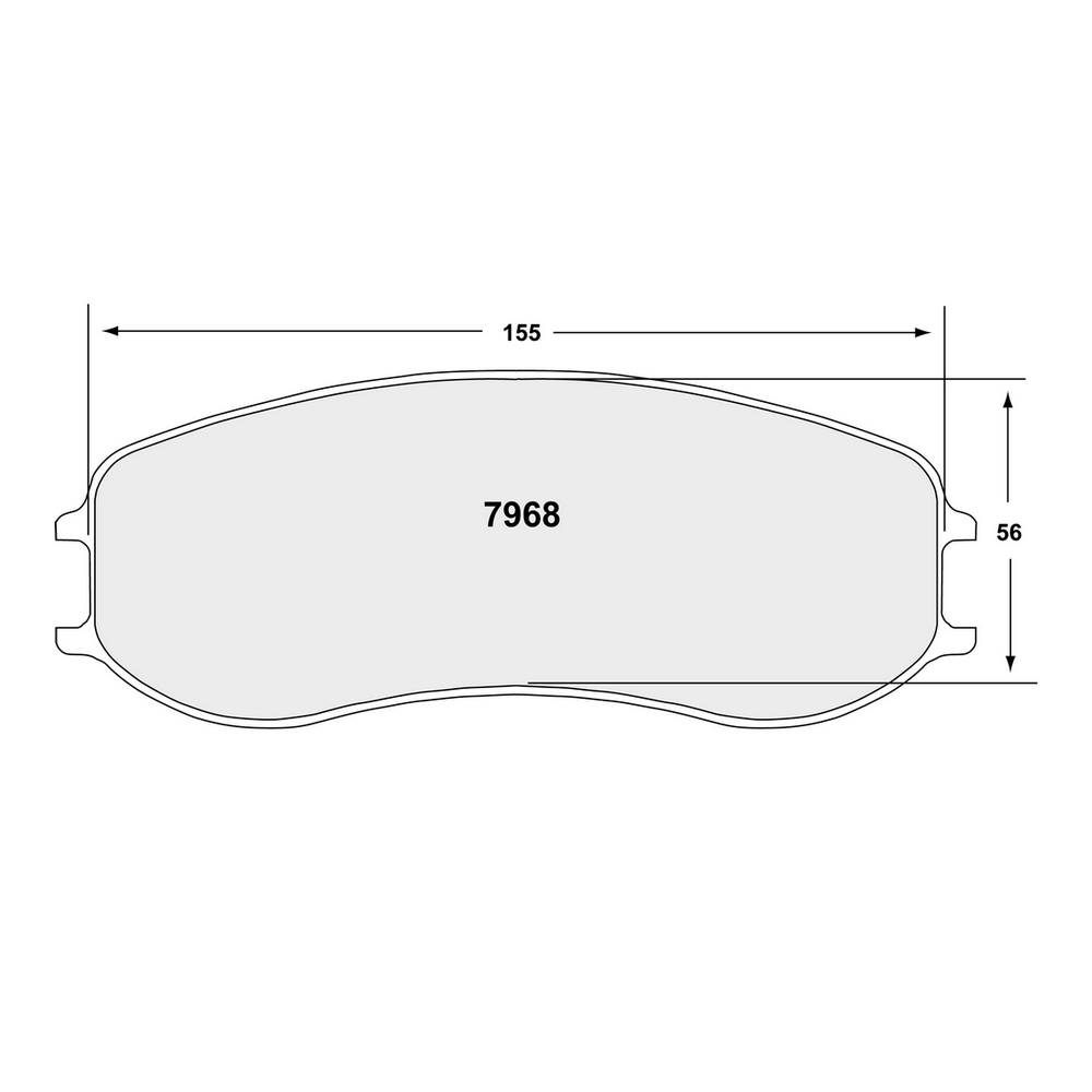 PFC 7968.331.28.44 Передні гальмівні колодки для PORSCHE 991 Cup / Cayman GT4 Clubsport (331 компаунд, 28 мм) Photo-1