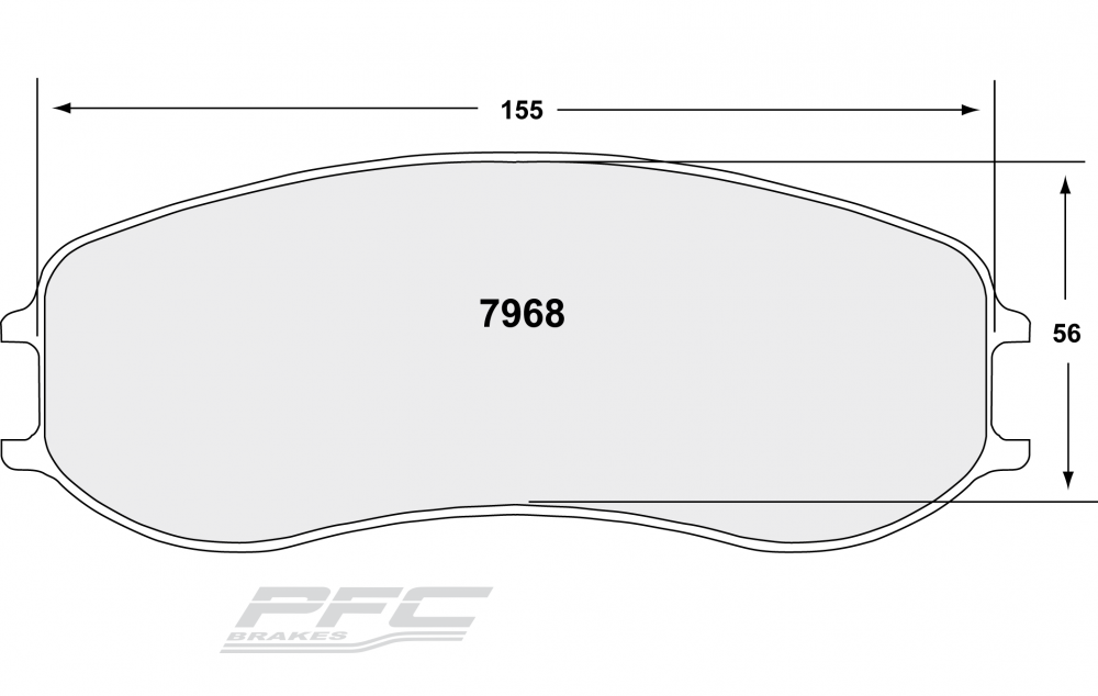 PFC 7968.39.28.44 Комплект гальмівних колодок (передні) RACE 39 CMPD 28 mm для PORSCHE Cayman GT4 Clubsport Photo-0