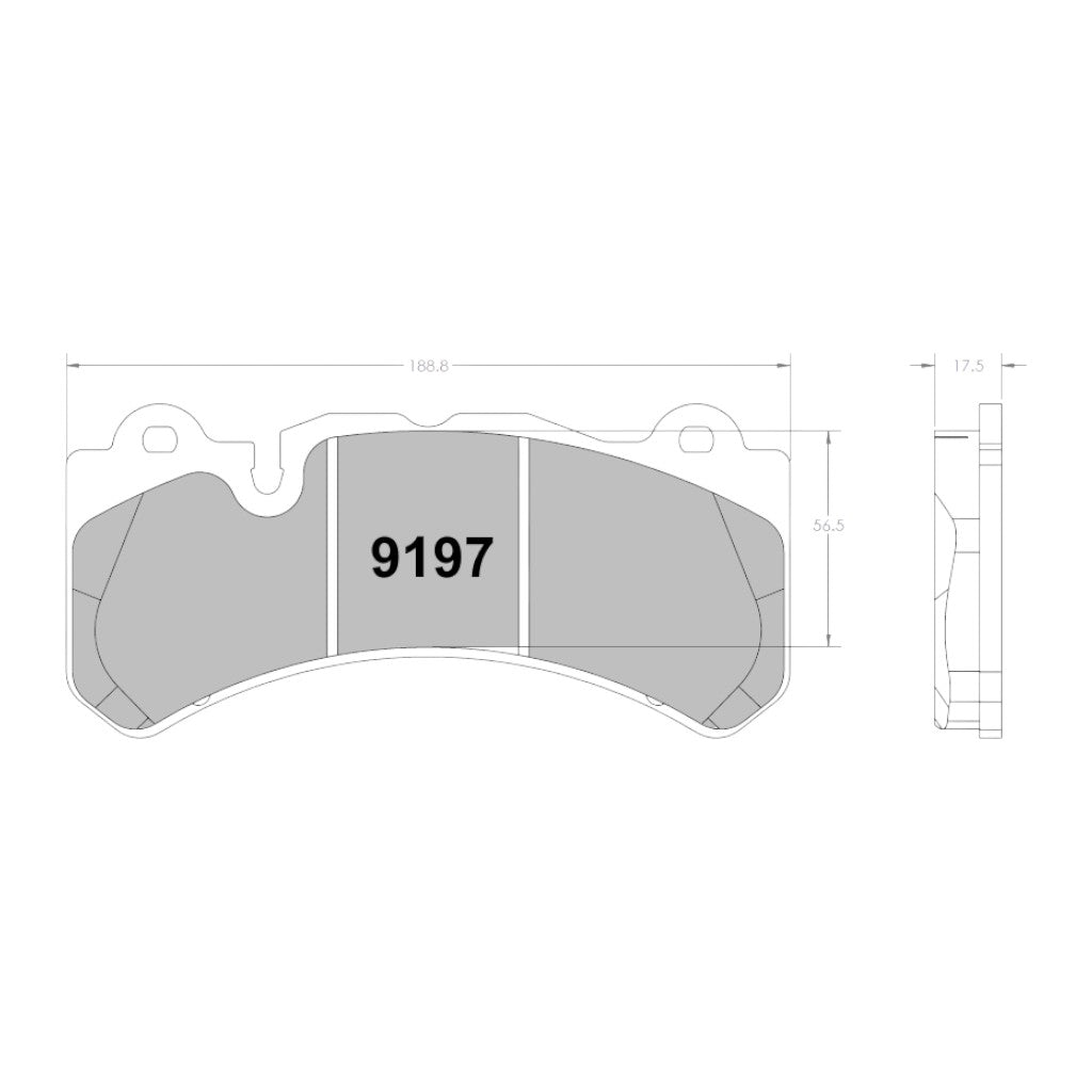 PFC 9197.10 Гальмівні колодки Z-RATED для супортів Brembo B64 (Family J/N) 6-поршневі Photo-3