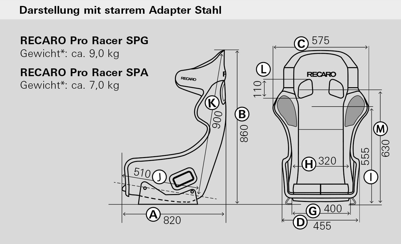 RECARO 071.36.0630 Крісло Pro Racer SPA HANS (FIA), чорний велюр Photo-3