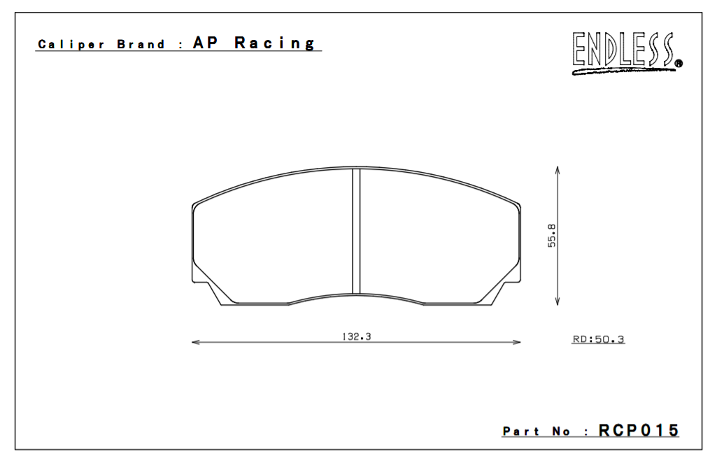 ENDLESS RCP015MA45B Гальмівні колодки перед AP 5200, Proma 4P, SUBARU N4 гравій (17mm) Photo-0