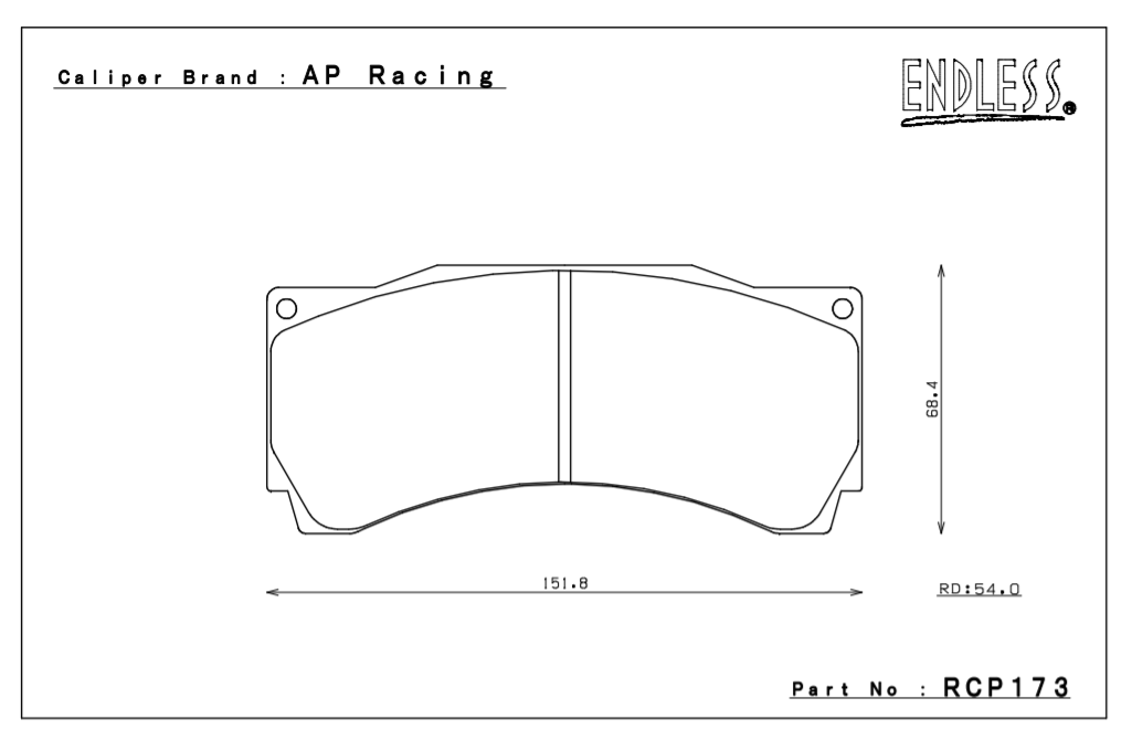 ENDLESS RCP173ME20 Гальмівні колодки AP CP9660 Photo-0