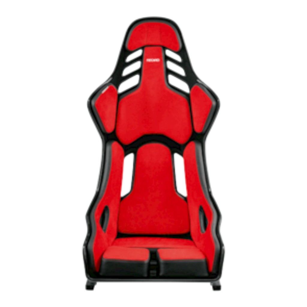 RECARO 076.01.2B23 Гоночне крісло Podium GF праве (ABE / FIA 8855-1999), Червона алькантара / Чорна шкіра, Розмір M Photo-1