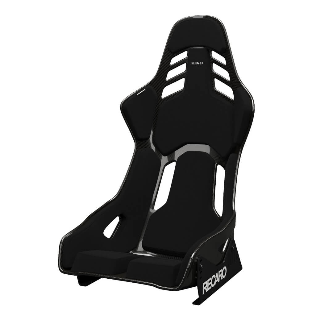 RECARO 078.01.1B21 Гоночне сидіння Podium CF ліве (ABE / FIA) Чорний велюр, Розмір M Photo-0
