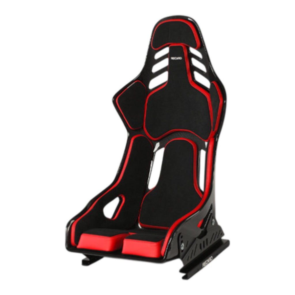 RECARO 078.02.1B22 Гоночне крісло Podium CF ліве (ABE / FIA), Чорна алькантара / Червона шкіра, Розмір L Photo-0