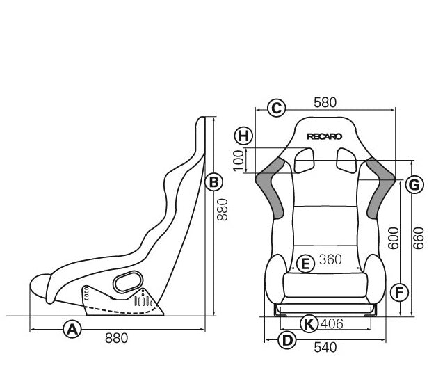 RECARO 070.86.0518 Крісло Profi SPG XL (FIA), червоний велюр Photo-1