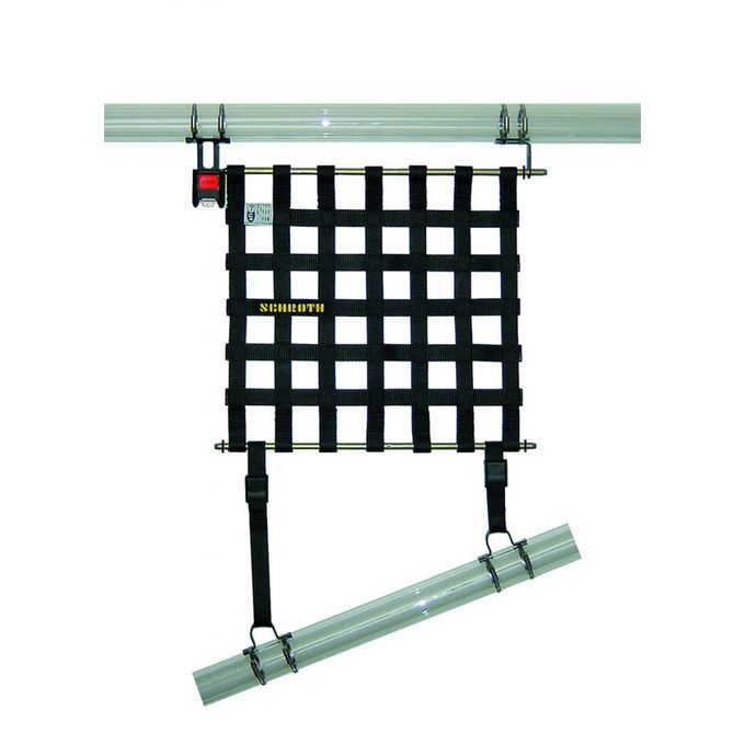 SCHROTH 09543-0 Сітка на вікно права 400 mm x 405 mm (15.75" x 16") Чорний SFI/FIA Photo-0