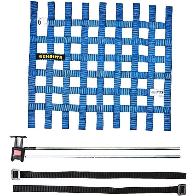 SCHROTH 09545-1 Сітка на вікно права 525 mm x 467 mm (20.7 "x 18.4") Синій SFI/FIA Photo-0