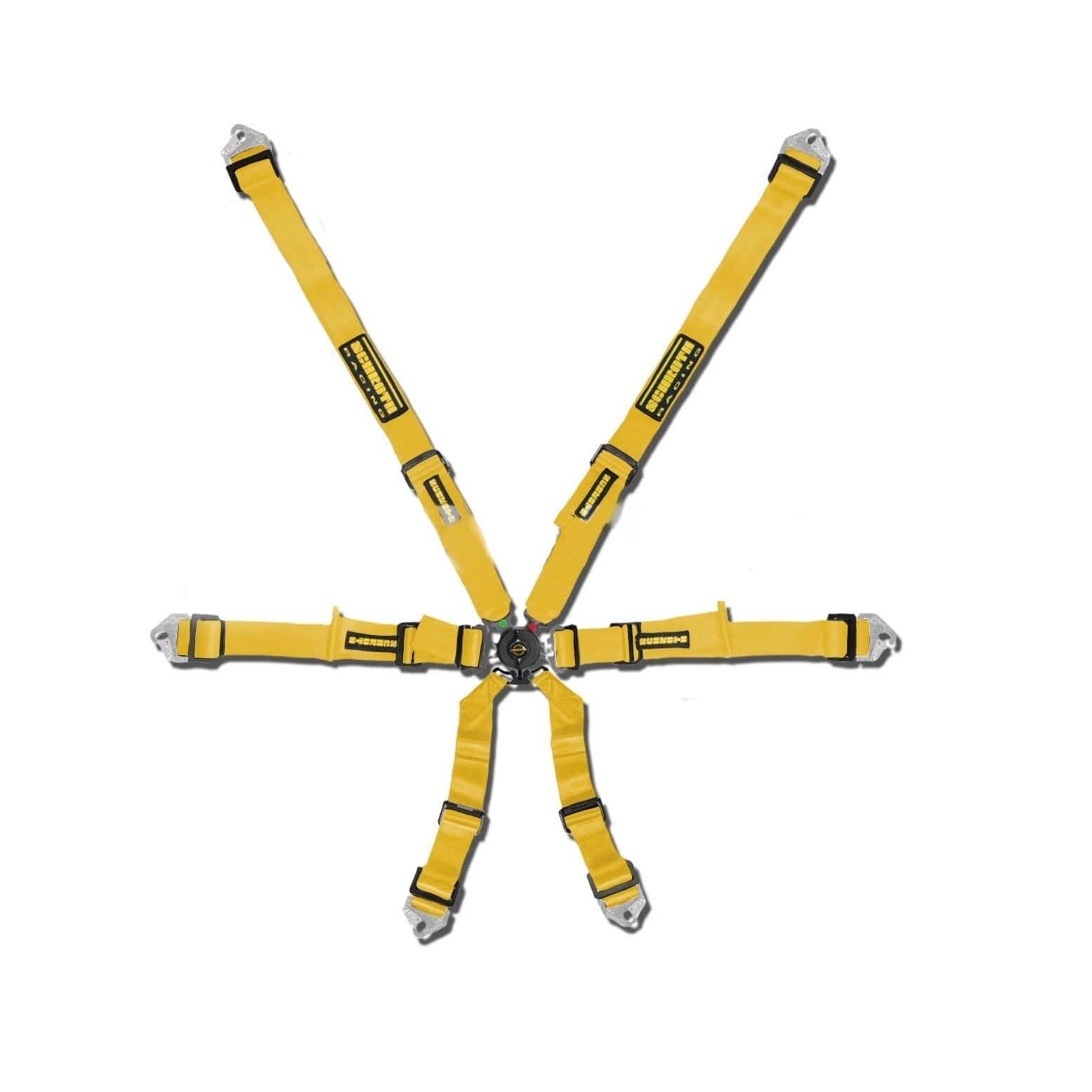 SCHROTH 94530A-H3 Ремінь безпеки Flexi 6-ти точковий 2 "(50 мм) 2x2 жовтий FIA 8853-2016 Photo-0