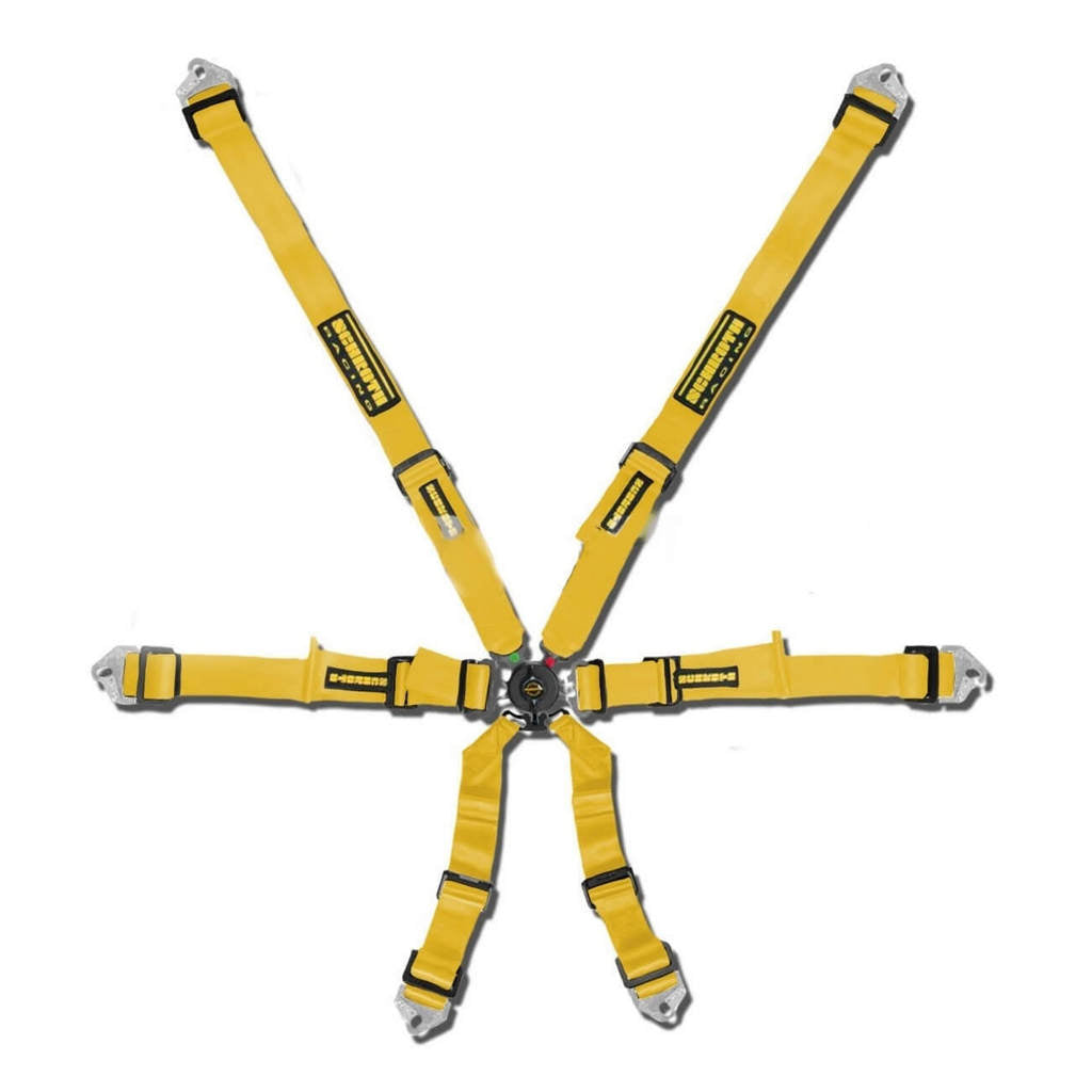 SCHROTH 94530A-H3 Ремінь безпеки Flexi 2x2 6-точковий, жовтий Photo-0