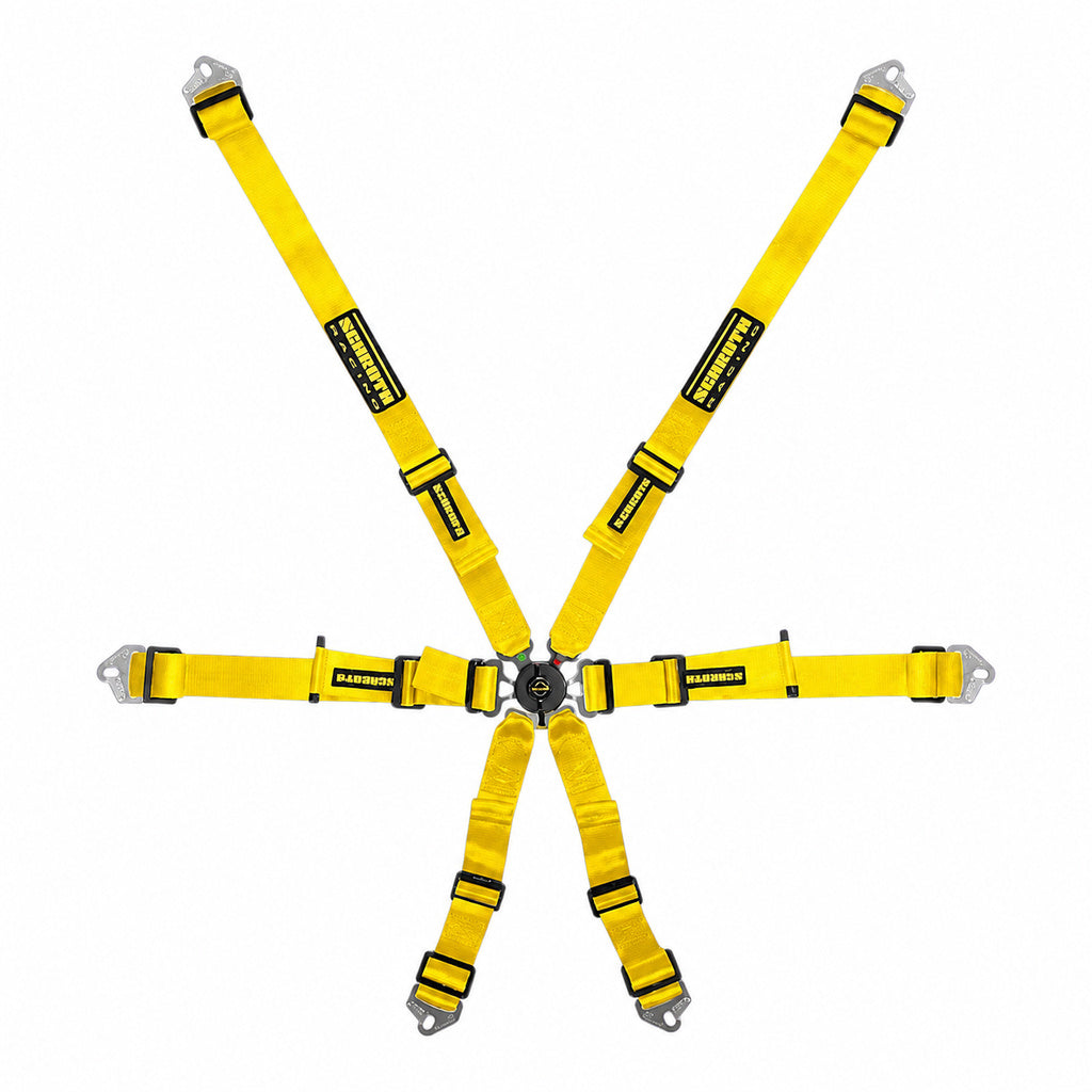 SCHROTH 94530A-H3 Ремінь безпеки Flexi 2x2 6-точковий, жовтий Photo-0
