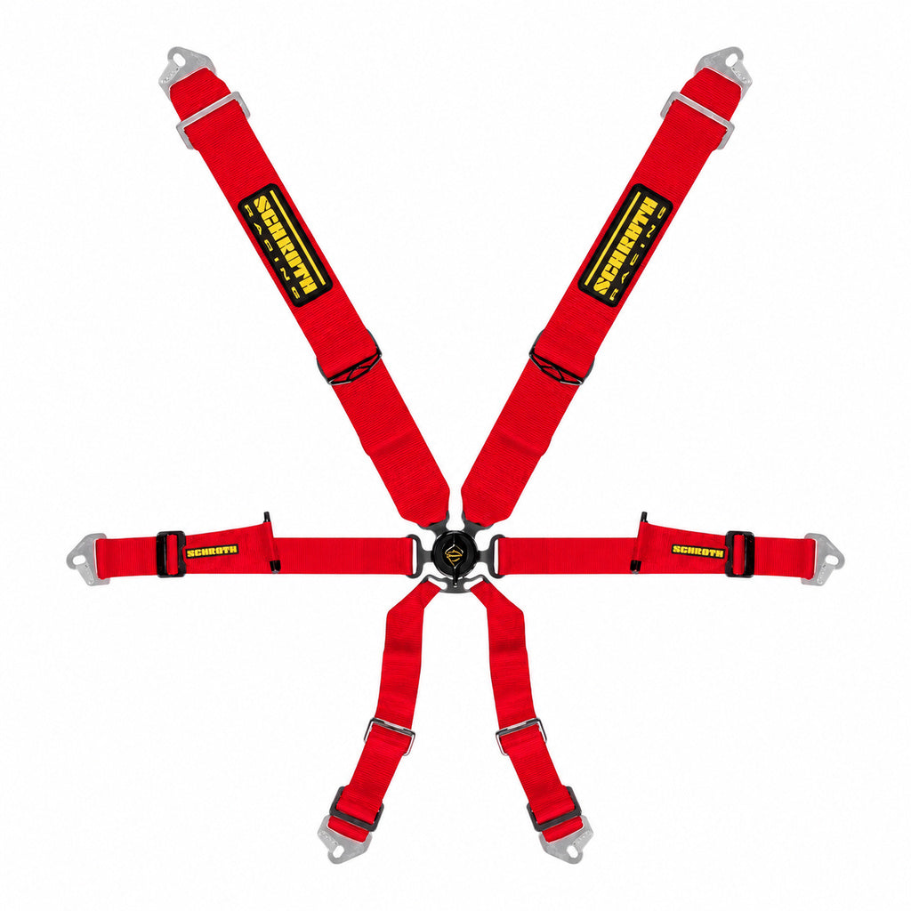 SCHROTH 94540-2 Ремінь безпеки Profi 3x2 Pull-up 6-точковий, червоний Photo-0