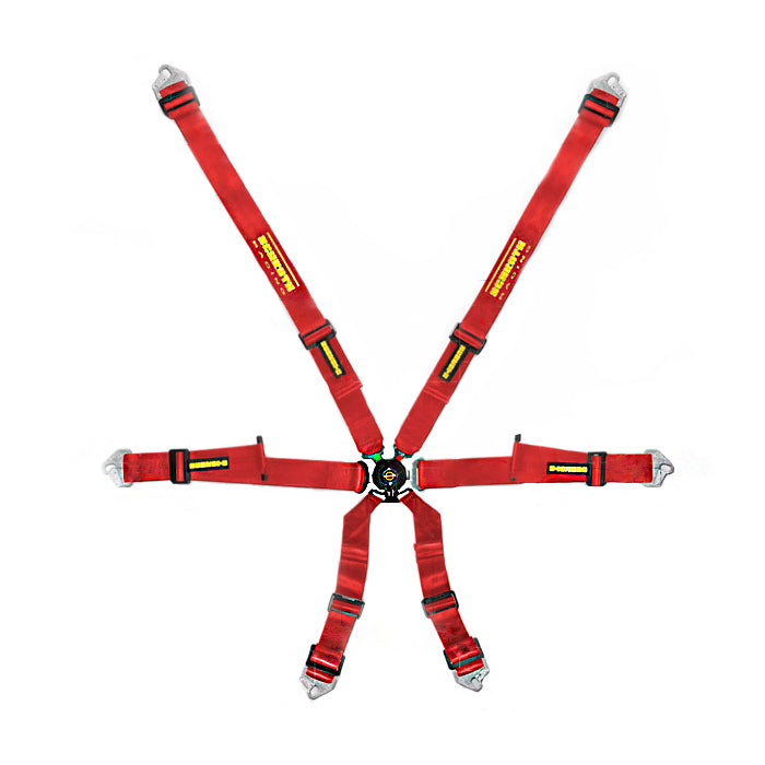 SCHROTH 94550A-2 Ремінь безпеки Profi 6-ти точковий 2" (50 мм) 2x2 FHR червоний Photo-0