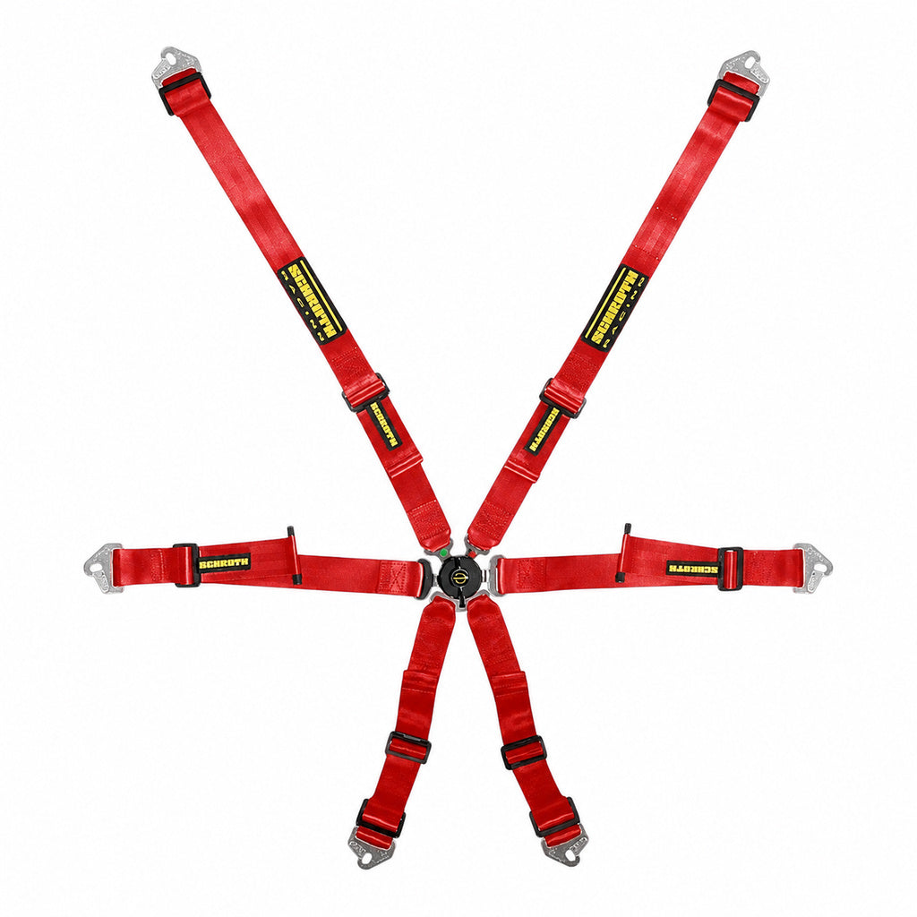 SCHROTH 94550A-2 Ремінь безпеки Profi 2x2 6-точковий, червоний Photo-0
